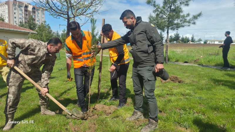POLİS HAFTASINDA ANLAMLI BULUŞMA; FİDANLAR GELECEĞE NEFES OLDU