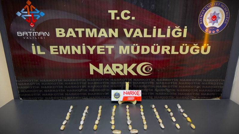 BATMAN’DA YUTMA YÖNTEMİYLE UYUŞTURUCUYA DARBE