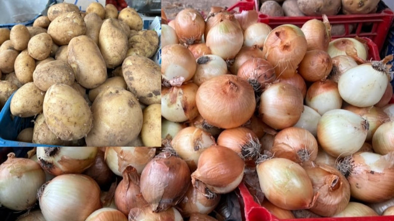 SOĞAN VE PATATES FİYATLARI YARIŞIYOR