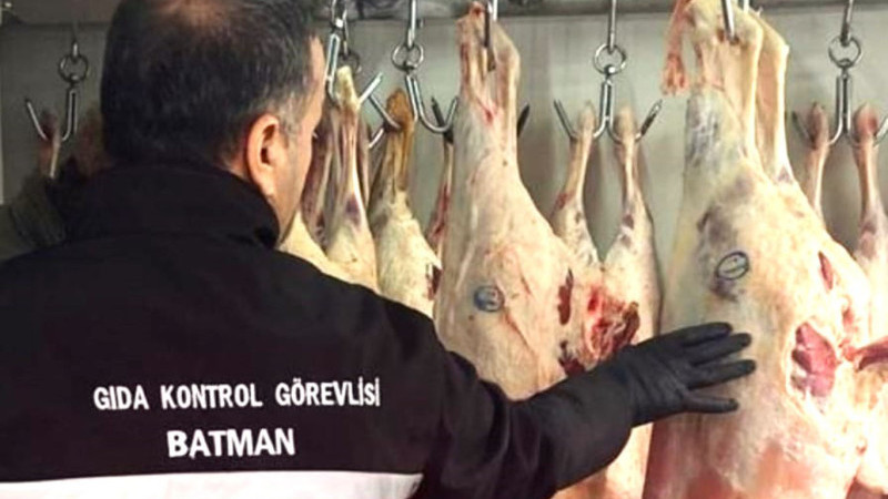 Batman'da 525 kilo kaçak et imha edildi