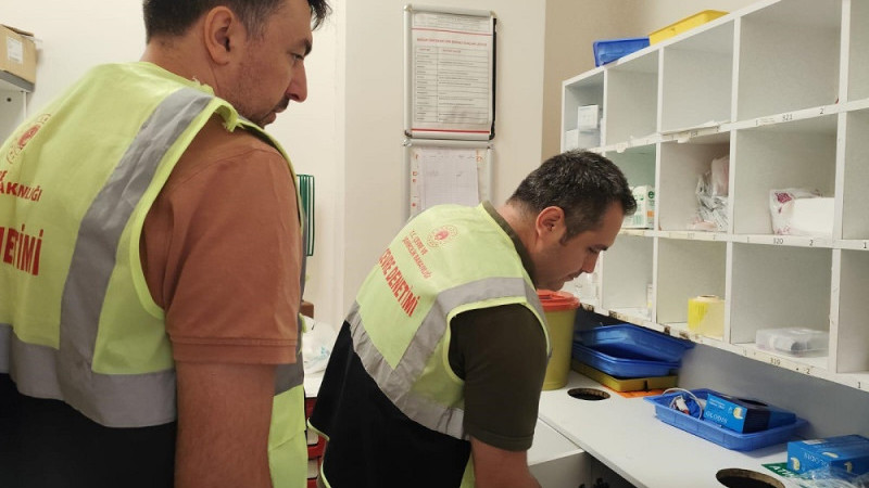 Sağlık kuruluşlarında tıbbi atık denetimi yapıldı
