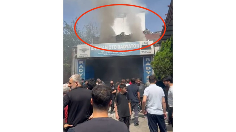 OTO SANAYİDE YANGIN PANİĞİ
