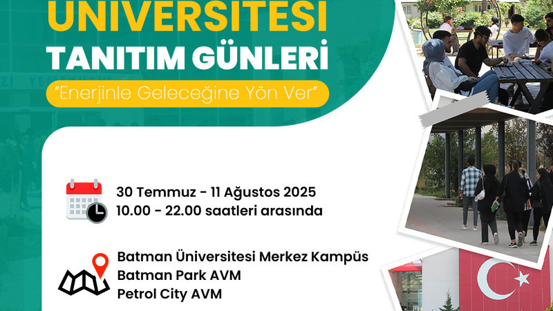 Batman Üniversitesi tanıtım günleri başlıyor