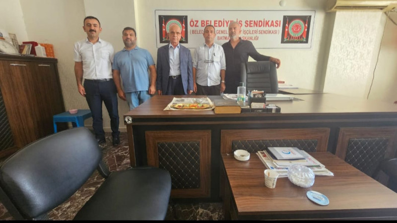 Öz Belediye-İş Genel Başkanı Aziz Bakır’dan Batman İl Başkanlığı’na ziyaret