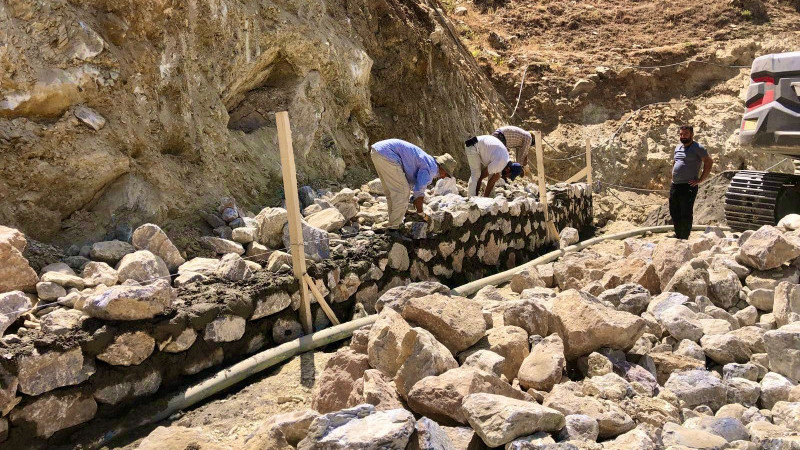 MERETO DAĞI YOL YAPIM ÇALIŞMALARI SÜRÜYOR