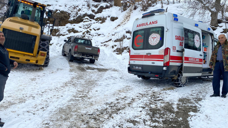 Kaleyolu Köyünde zamanla yarış; hasta sağlık ekiplerine ulaştırıldı