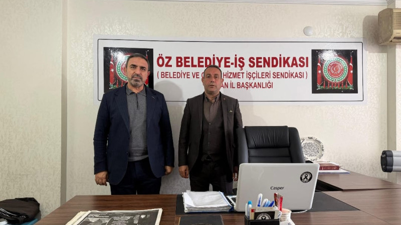 ASKON Başkanı Nasıroğlu’ndan Öz Belediye-İş’e tebrik ziyareti