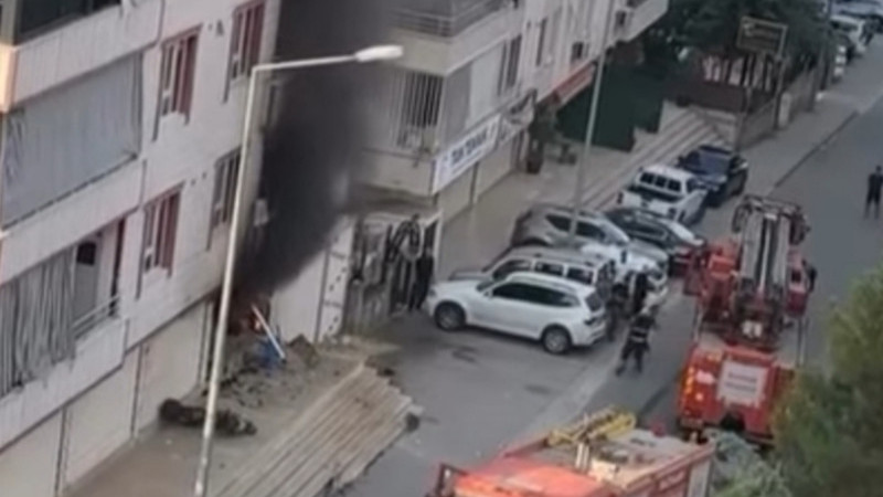 KAPALI BERBER DÜKKANINDA YANGIN