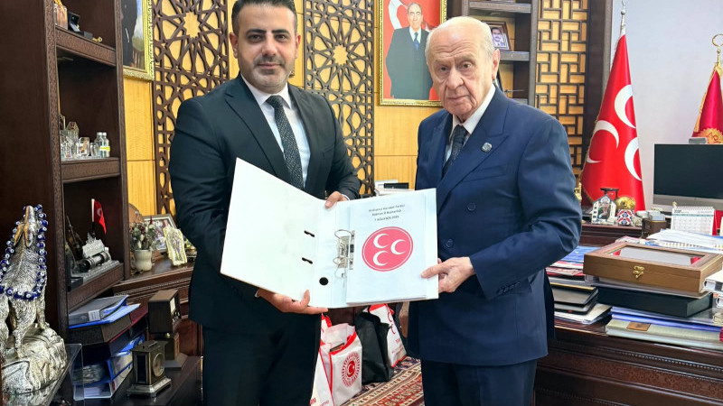 İL BAŞKANI ÇETİN, BAHÇELİ İLE GÖRÜŞTÜ